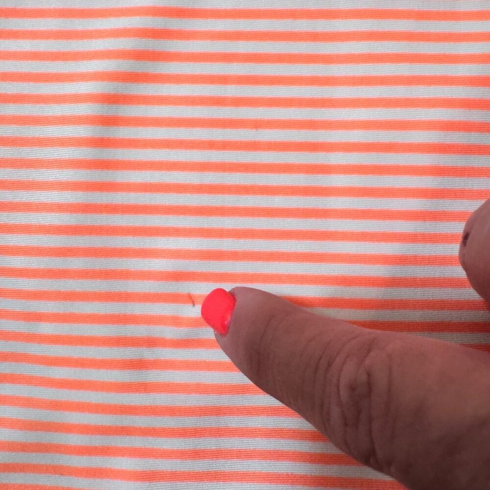 Aerie Orange Stripe MED‎ Ruffle Bikini Top LARGE Bottom Two Piece Swimsuit READ - Picture 13 of 13
